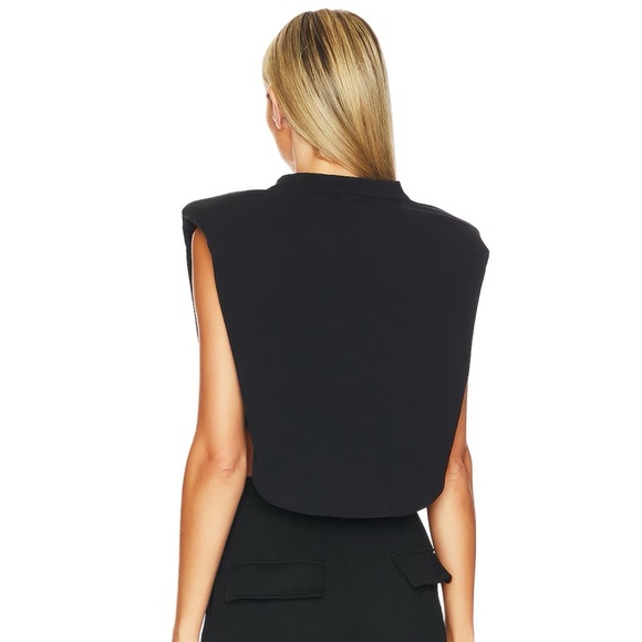 Beach Riot Dunes Muscle Crop Tee in Satin Black Size S - Picture 3 of 13